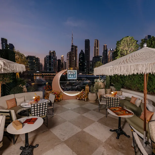 The terrace in front of Veranda decorated with Kayali Iftar setup
