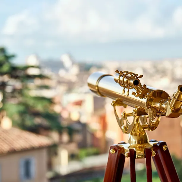 Telescope inside Bellavista Penthouse Suite at Hotel Eden, Rome