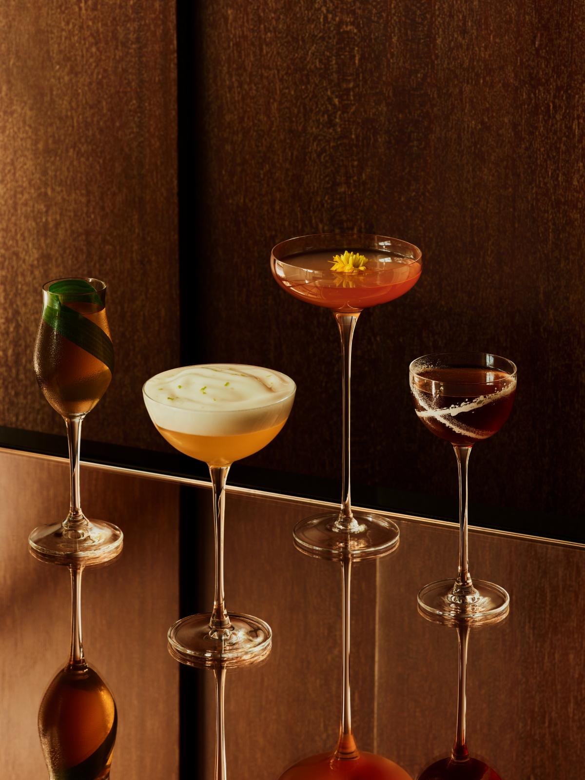 Bar 45 - Four Cocktails on a Table
