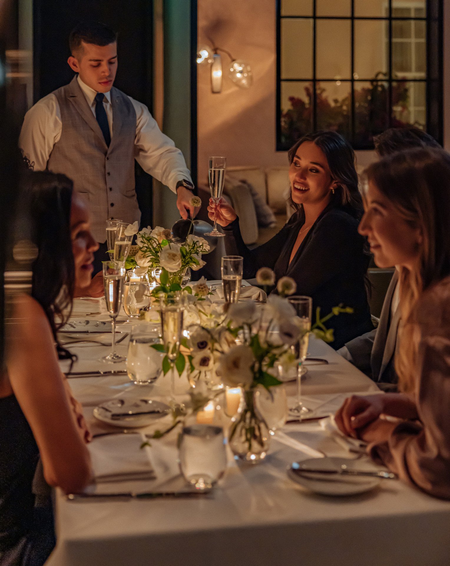 Dining in The Restaurant at Hotel Bel-Air, Los Angeles 