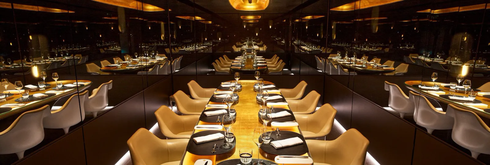 Large view of the Chef's Table with the window closed at Le Meurice, Paris - Dorchester Collection