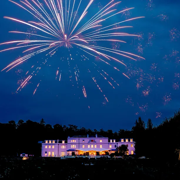 Night time exterior image of the Mansion House