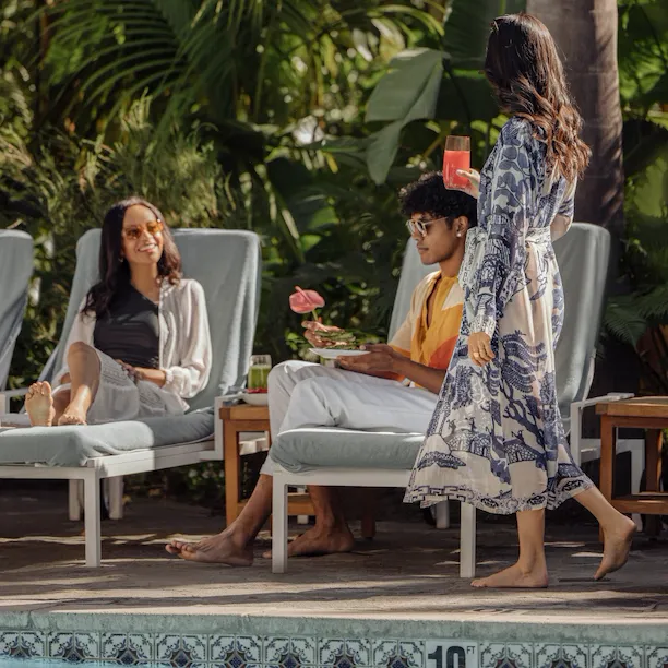 Poolside Dining at Hotel Bel-Air, Los Angeles