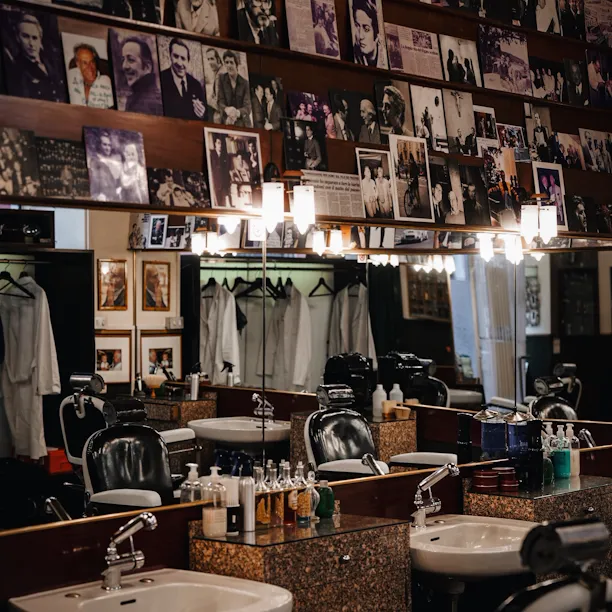 interior of the Antica Barbieria Colla shop