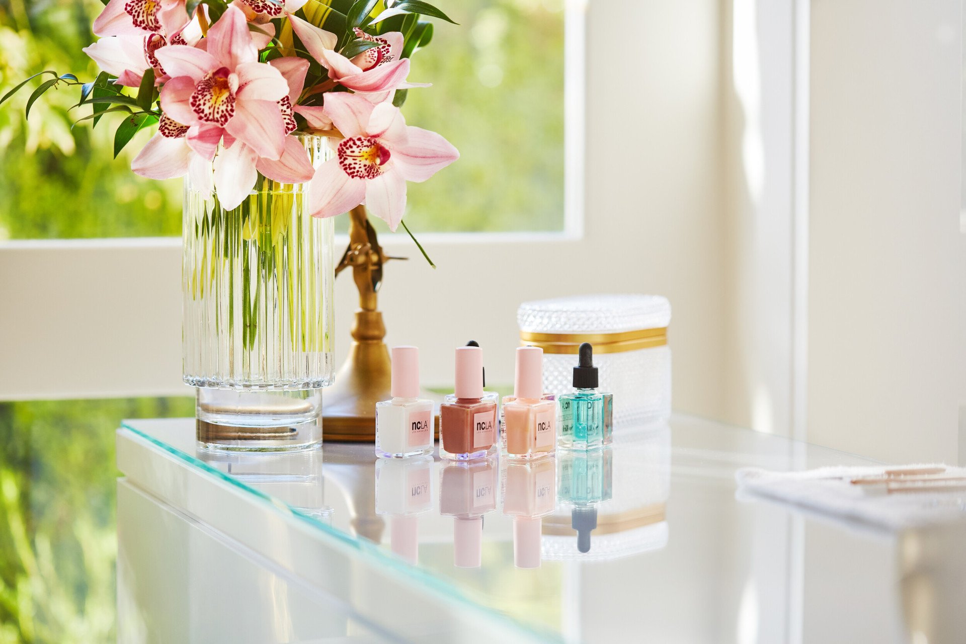 Nail room at The Beverly Hills Hotel Spa 