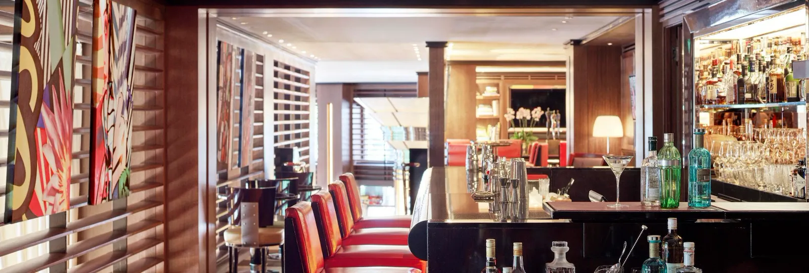Bar 45 interior space in daytime at 45 Park Lane, London