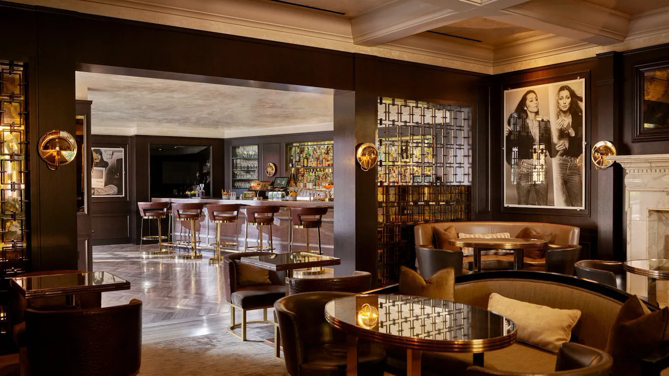 Hotel Bel-Air Bar and Lounge interior space, Los Angeles