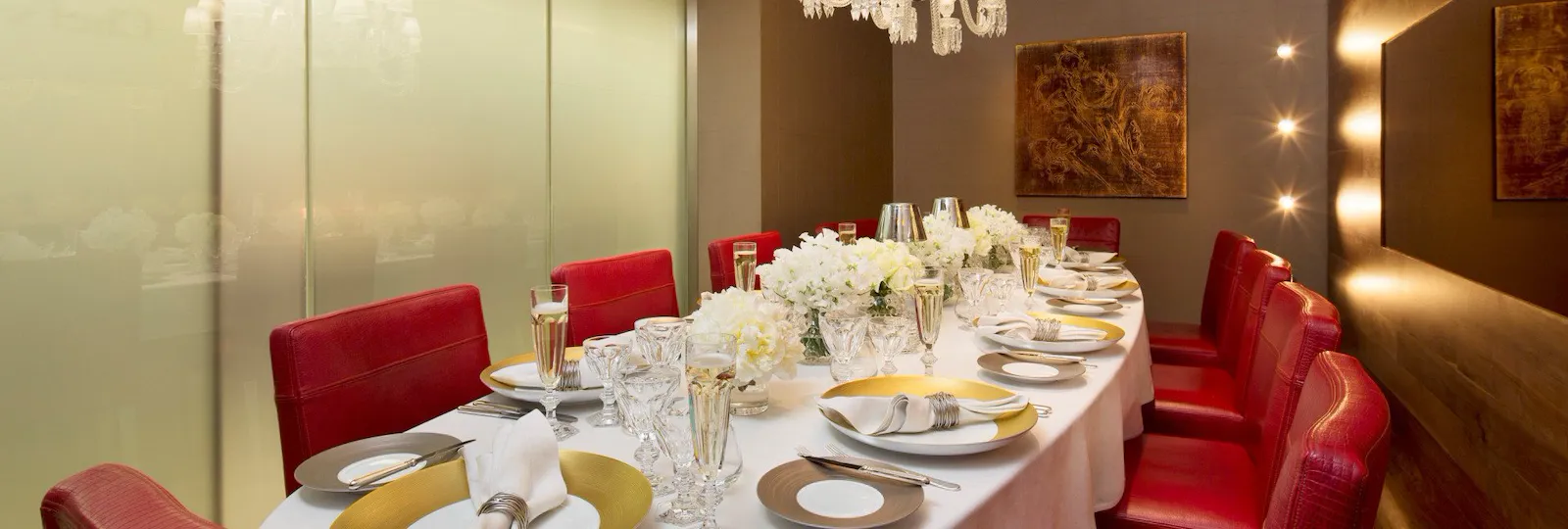 TDL Chef's Table private dining, glass opaque