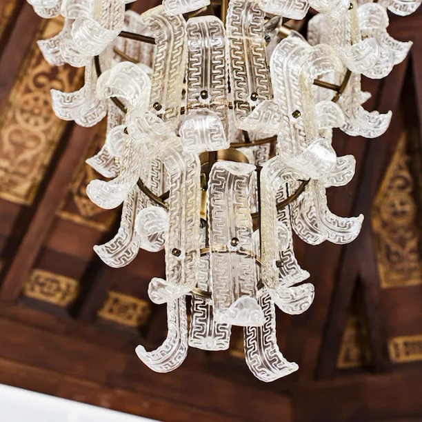 Design details inside the Bell Suite with vaulted ceilings