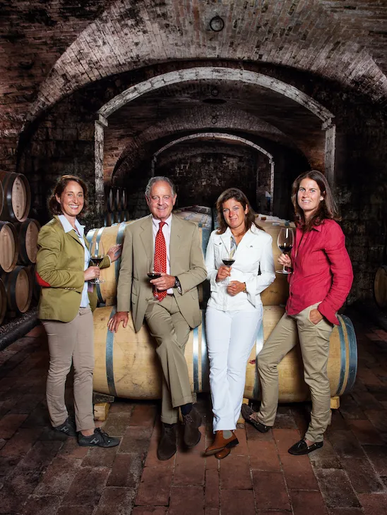 Antinori Wine Dinner Dorchester Collection - Antinori family in the cellar at the Marchesi Antinori estate