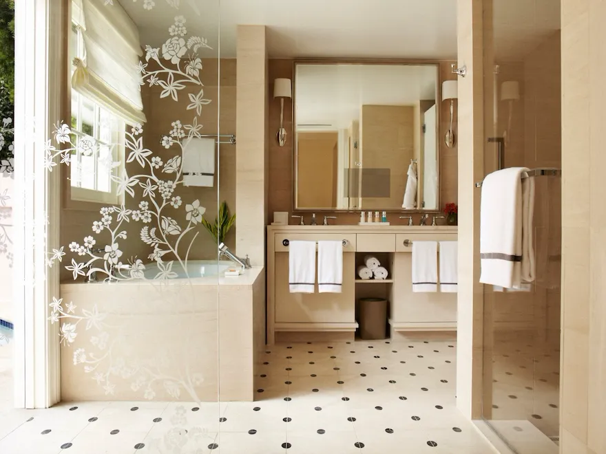 A look inside the Chalon Suite bathroom at Hotel Bel-Air