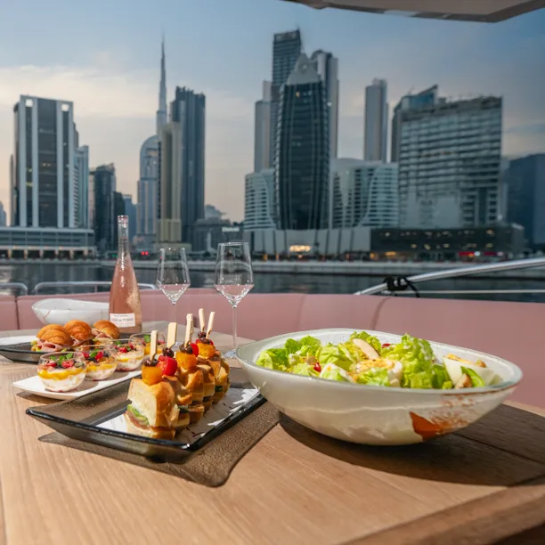 The food offering during a full day cruise in the Lana boat