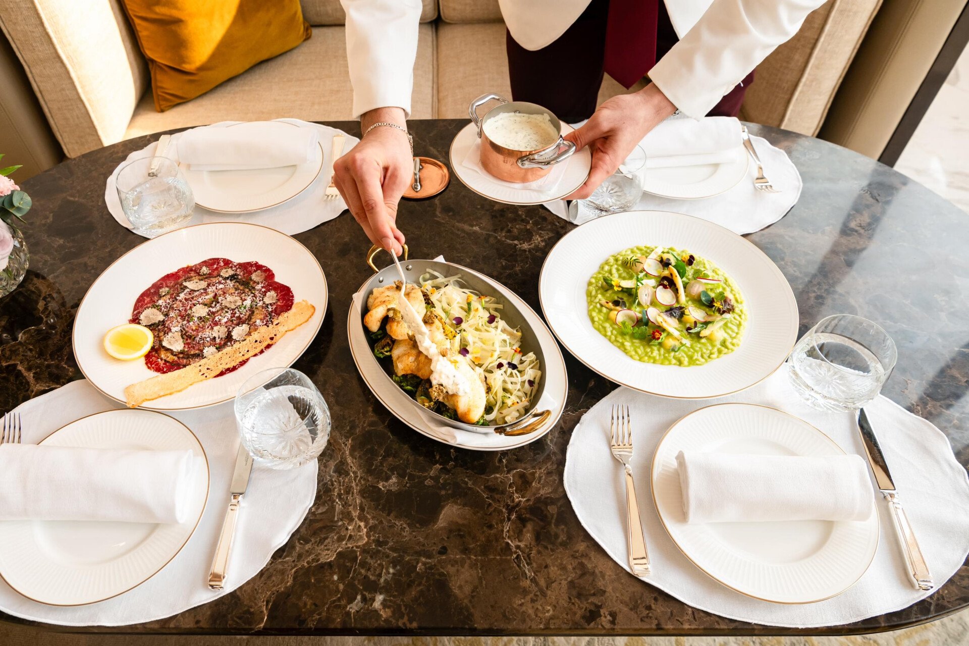 Image of the food at The Gallery at The Lana Dorchester Collection