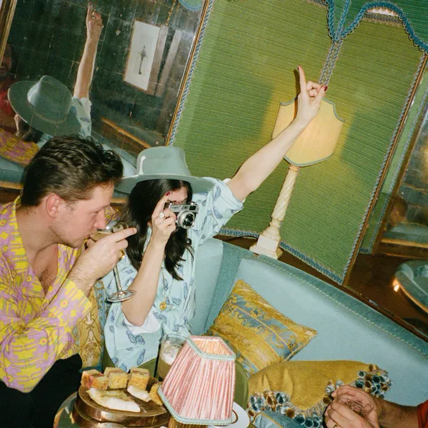 guest enjoying Vesper Bar