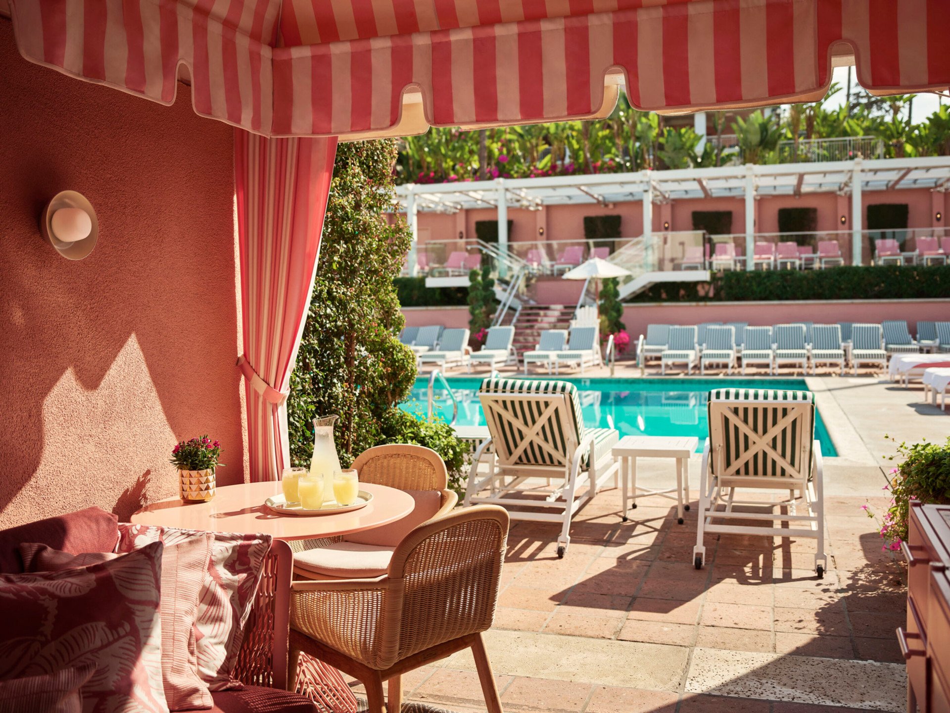 Being poolside at The Beverly Hills Hotel