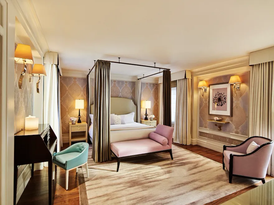 Master bedroom in the Bell Suite