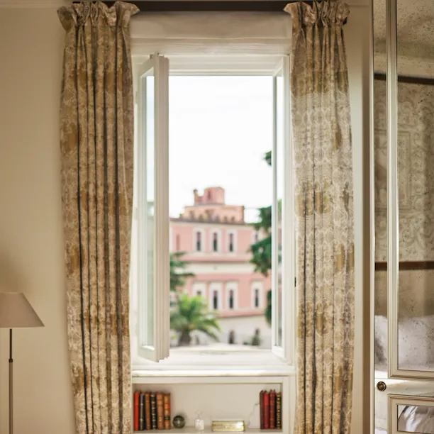 View of Rome from bedroom of Classic suite at Hotel Eden
