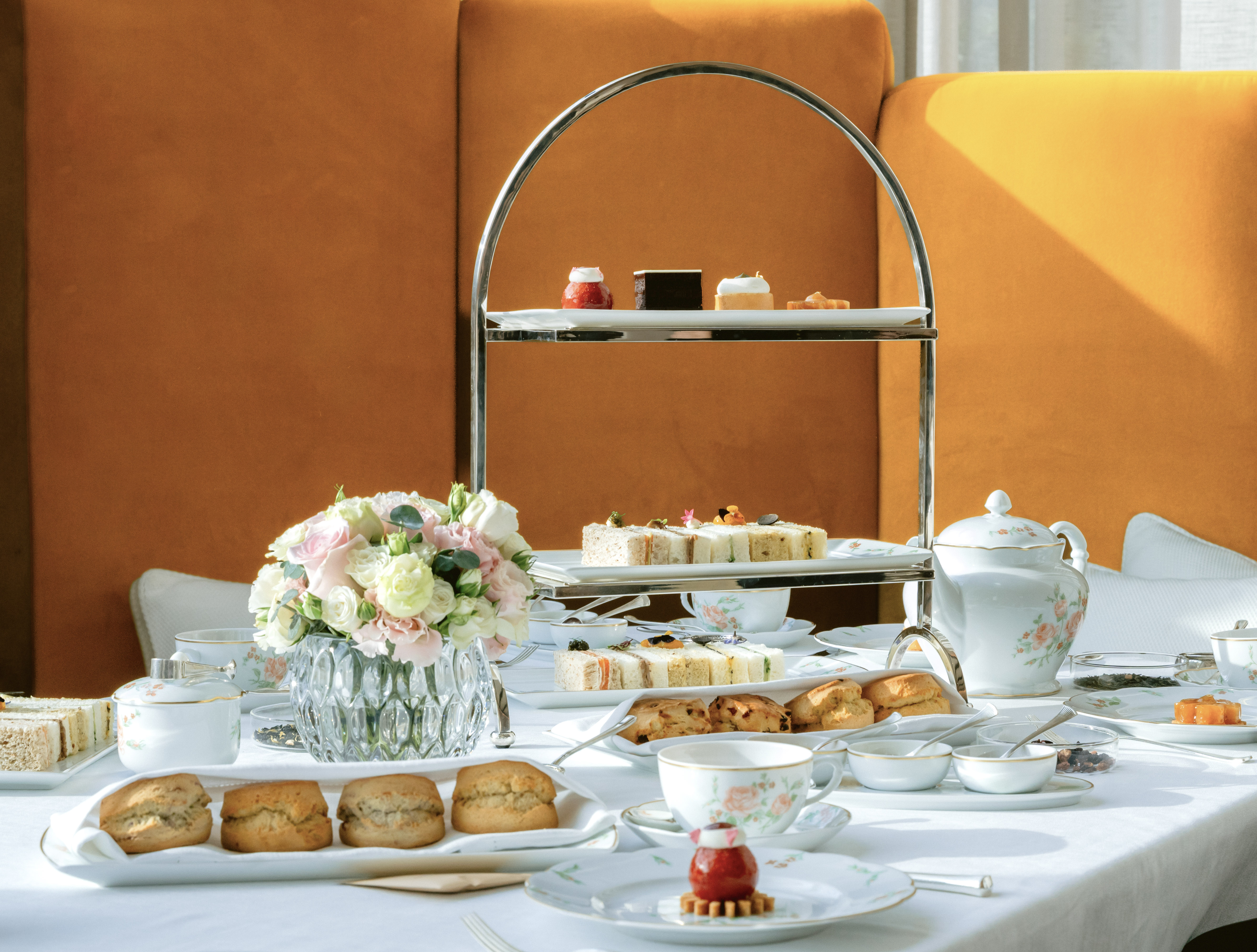 A close up to the Avantcha afternoon tea in the Gallery