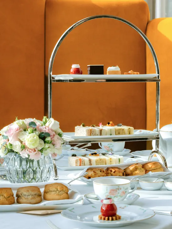 A close up to the Avantcha afternoon tea in the Gallery