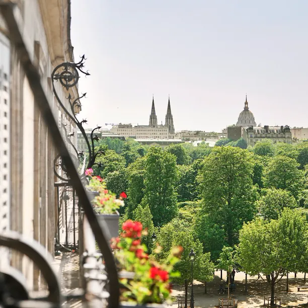 View from the Pompadour suite at Le Meurice, Paris.
