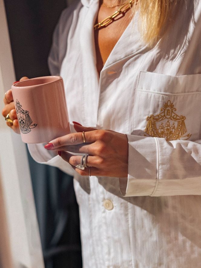 BHH pajama and pink mug moment