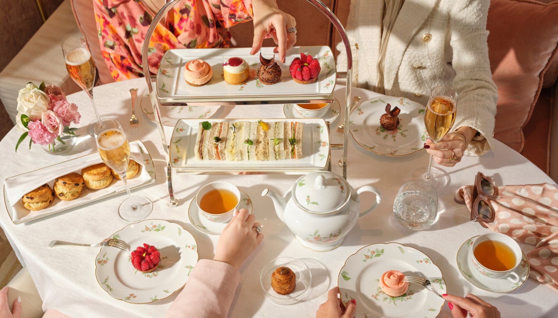 Afternoon tea pastries at The Gallery, The Lana - Dorchester Collection