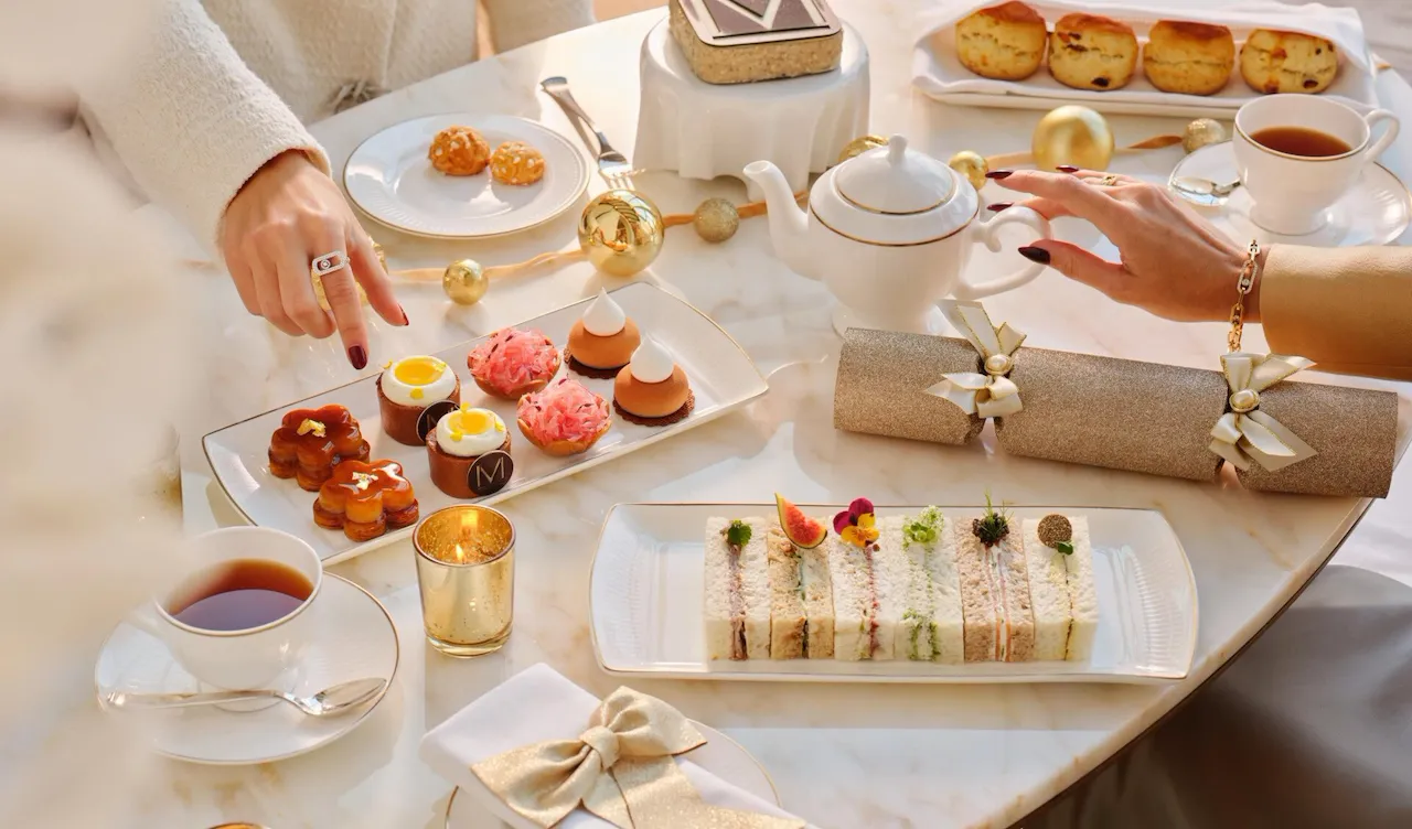 Christmas Tea at The Gallery with festive decorations.