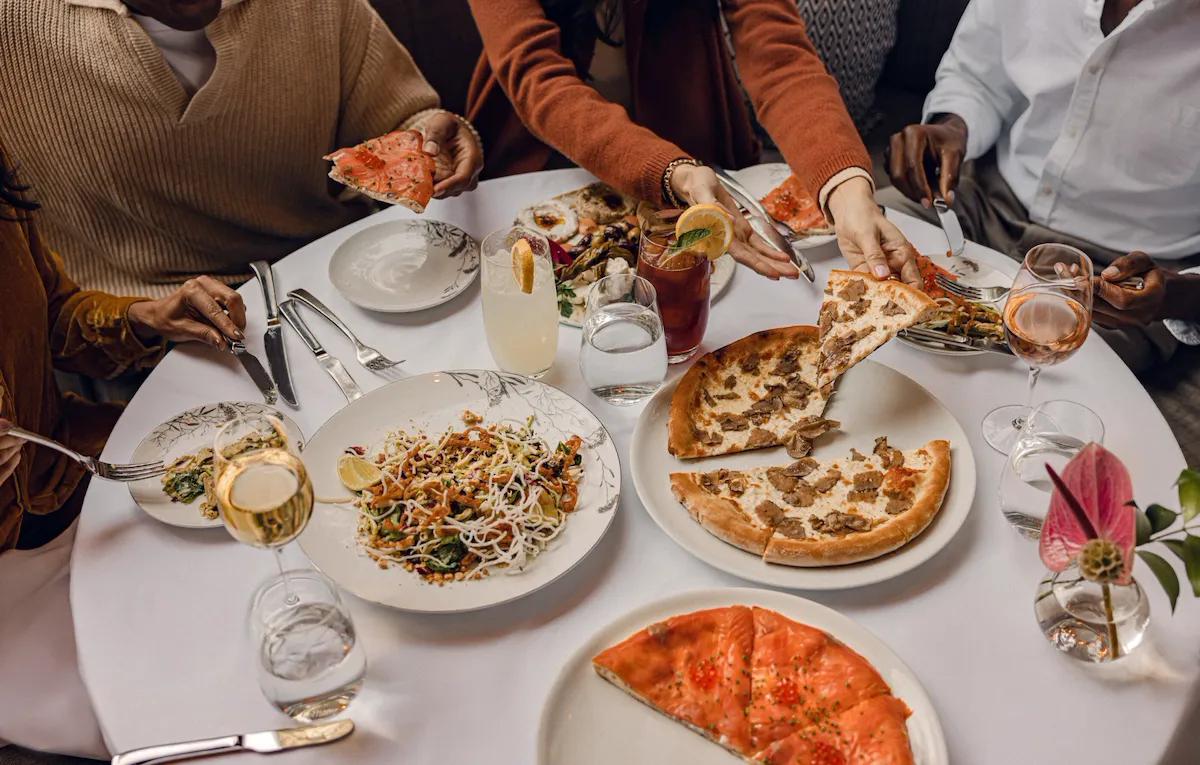 Dining in The Restaurant at Hotel Bel-Air, Los Angeles