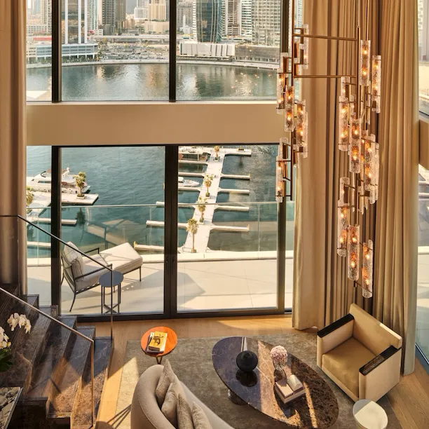 The Lana Marina duplex suite shot from mezzanine level