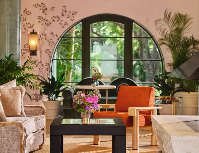 The Living Room at Hotel Bel-Air furniture wide shot