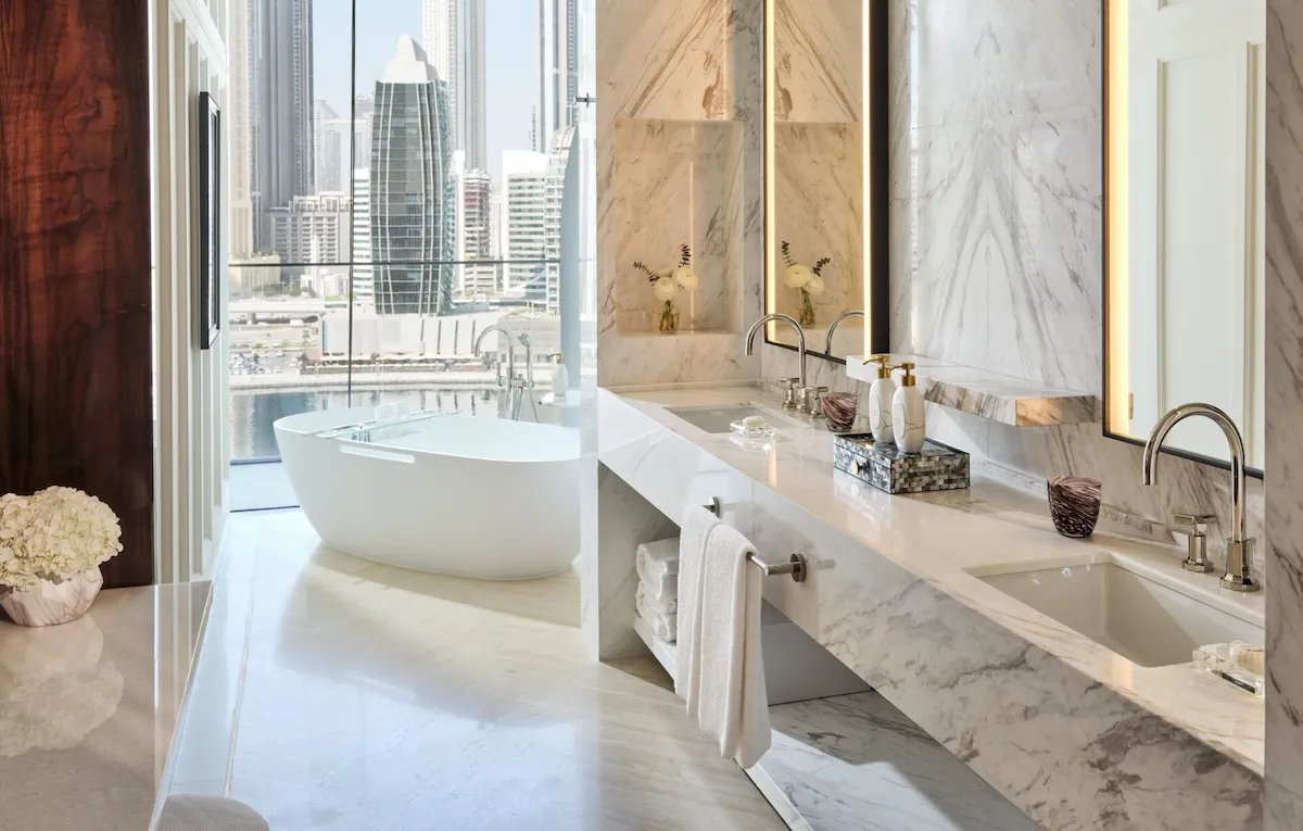 The Lana Marina Junior Suite bathroom interior