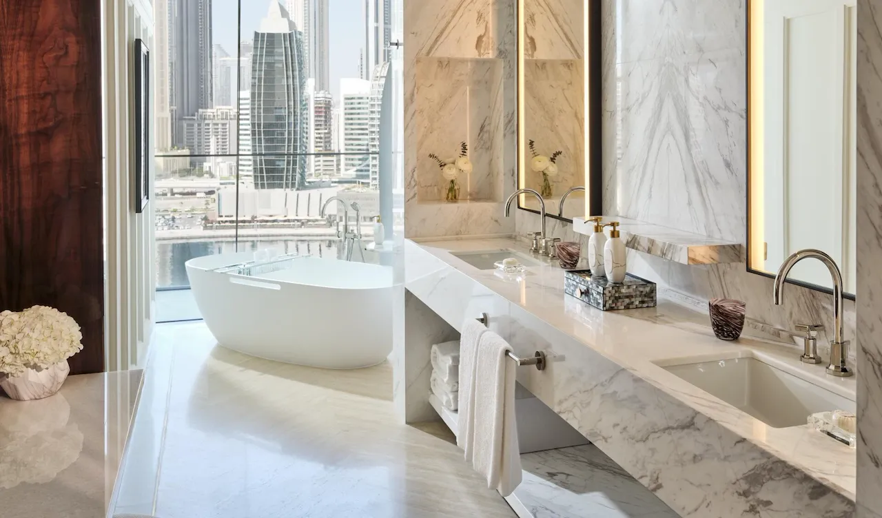 The Lana Marina Junior Suite bathroom interior