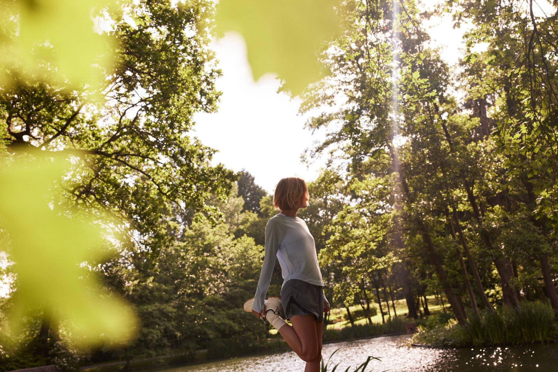 Guests on an early morning run around the Coworth Park grounds 