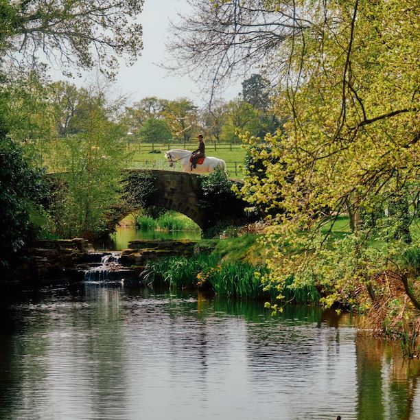 Coworth Park grounds with equestrian activities 