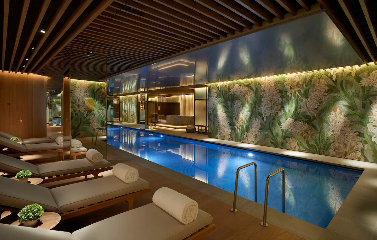 The Swimming pool in The Spa at Mayfair Park Residences, London