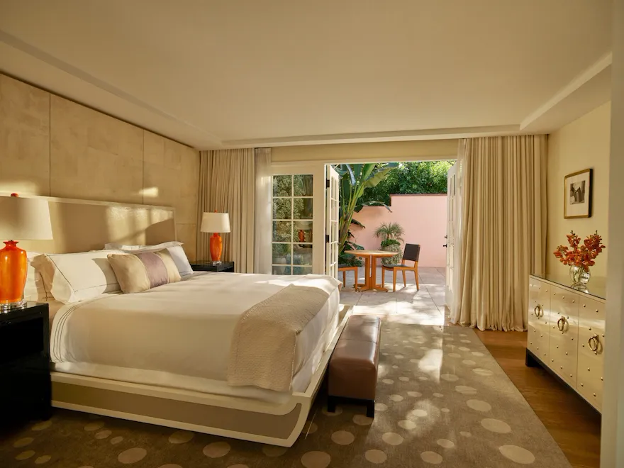 Hotel Bel-Air Patio Suite master bedroom