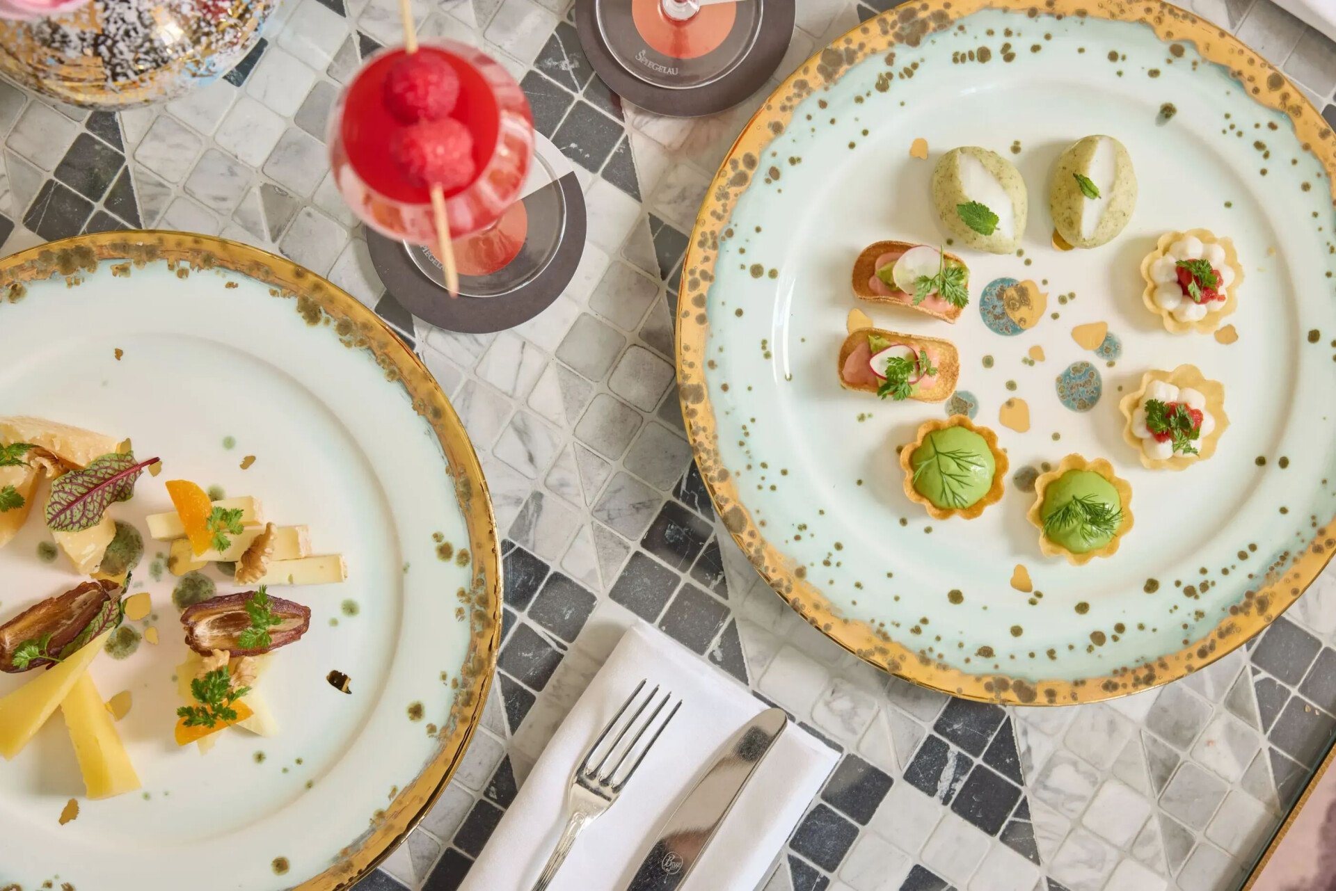 Tableware by Coralla Maiuri at Hotel Eden Rome