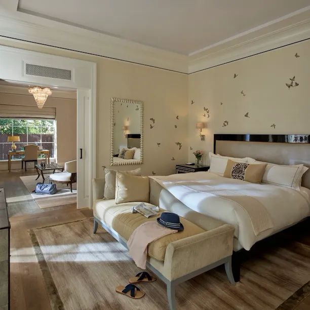 Swan Lake Suite bedroom at Hotel Bel-Air at Los Angeles