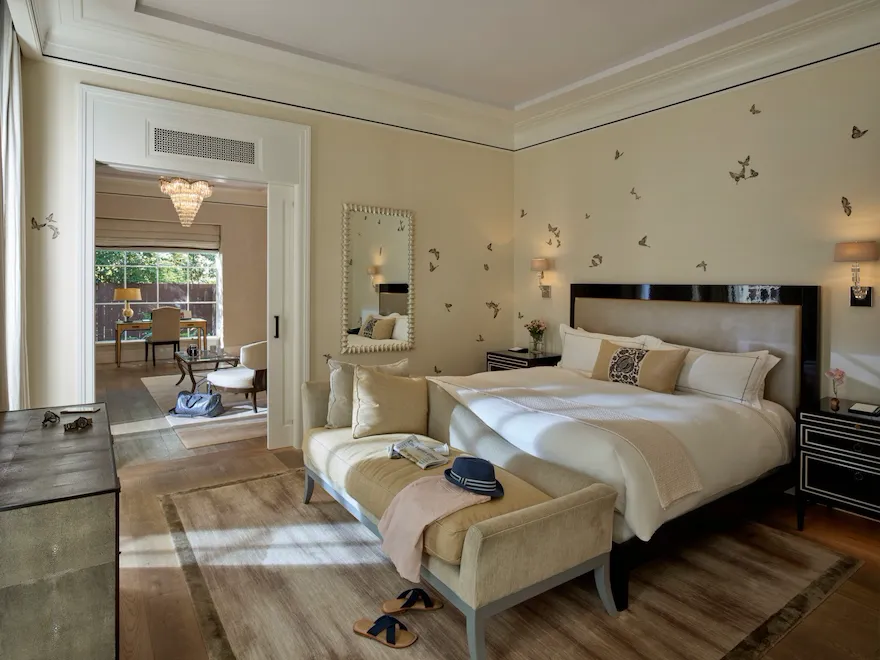 Swan Lake Suite bedroom at Hotel Bel-Air at Los Angeles