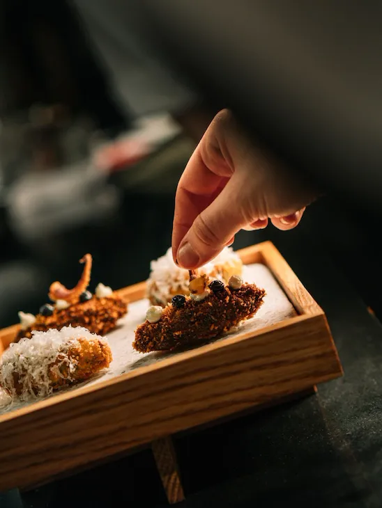 Images capturing main courses, desserts, drinks and view at Jara by Martín Berasategui.