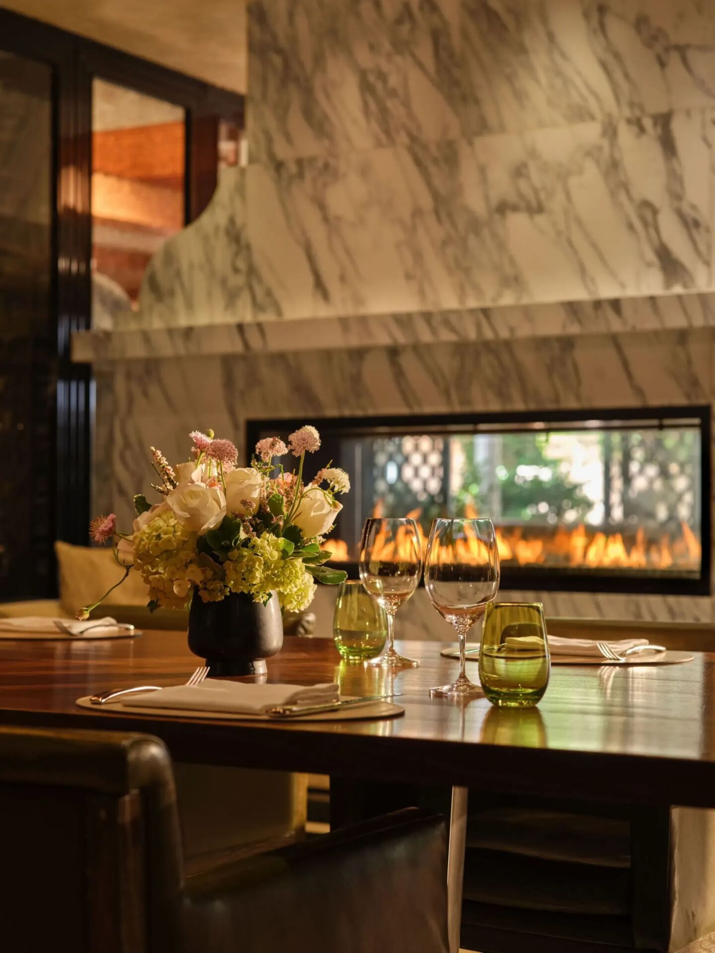 The private dining room close-up table setting moment 