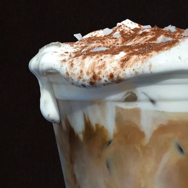 Iced coffee with cream from Alfred Coffee, Beverly Hills