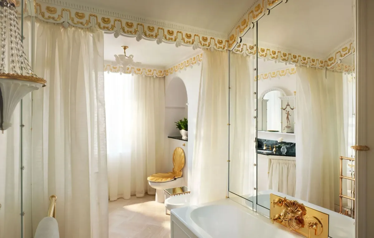 Oliver Messel suite at The Dorchester in afternoon light.