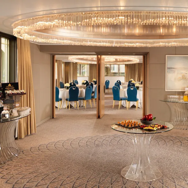 Crystal Suite entrance with breakfast set up