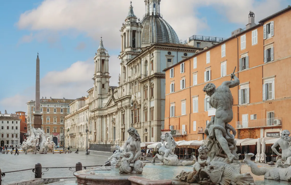 Panorama di Piazza Navona a Roma
