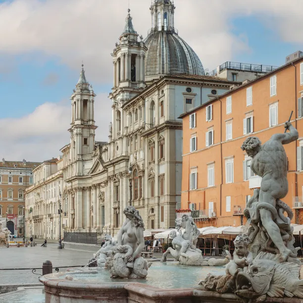 Panorama di Piazza Navona a Roma