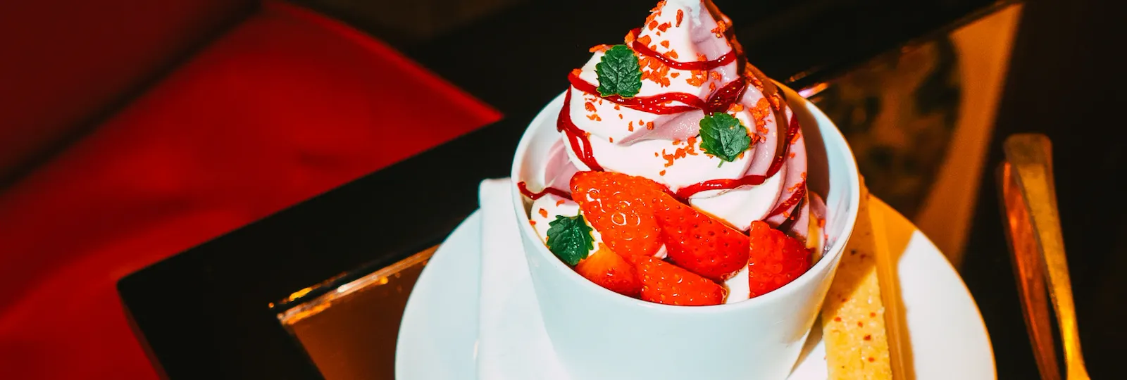 Ice cream dessert at CUT, 45 Park Lane