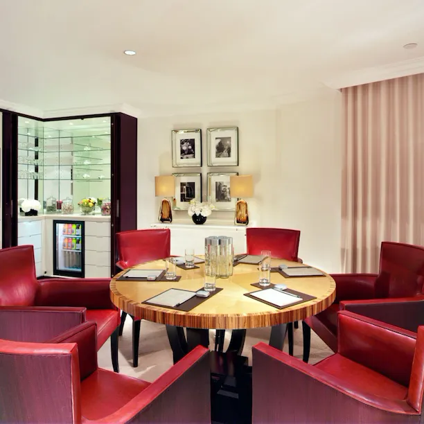 The Dorchester Business Suite - Round table set for meeting in The Study
