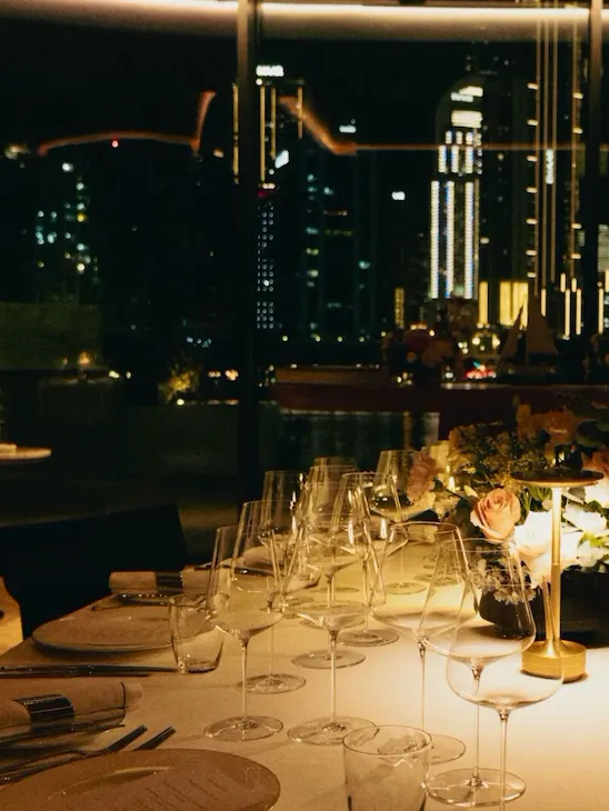 Riviera by Jean Imbert, wine dinner details at The Lana, Dorchester Collection