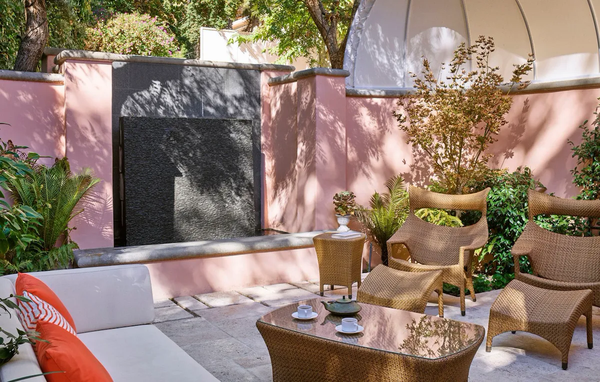 Outdoor Patio of Hotel Bel-Air Spa Enclave